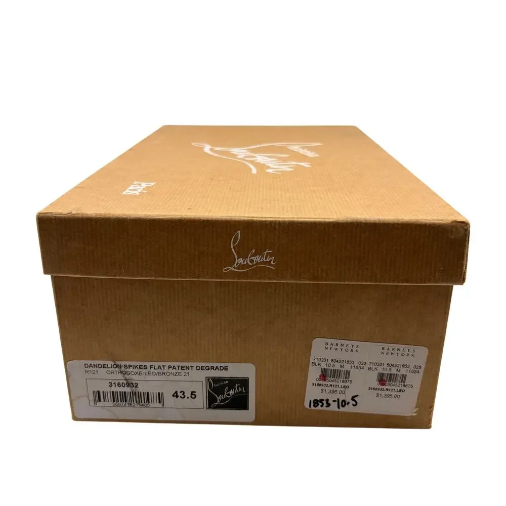 CHRISTIAN LOUBOUTIN Dandelion Spike Loafers Leopard Bronze Degrade Sz 43.5 $1395